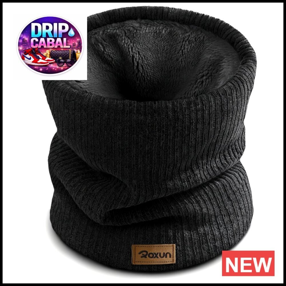 Fleece Neck Gaiter Winter Warm Ski Outdoor Elegant Stylish Unisex Multi-Use